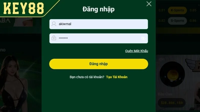 Hướng Dẫn Cách Đăng Nhập KEY88 An Toàn Và Nhanh Nhất Đảm bảo thông tin đã đăng nhập là chính xác