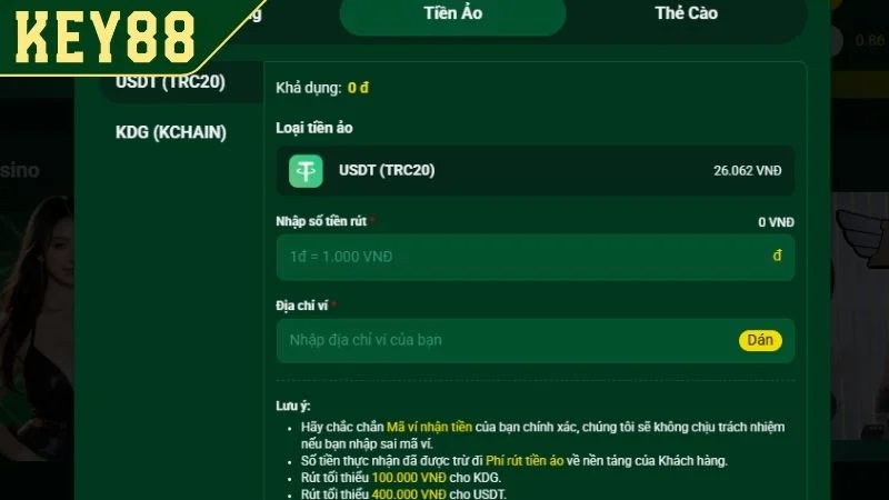 Hướng Dẫn Cách Rút Tiền KEY88 Nhanh Gọn Chỉ Sau 3 Phút Điều kiện rút tiền KEY88 nắm vững để giao dịch thuận lợi